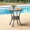 Alaterre Furniture Carolina 30" Diameter All-Weather Wicker Bistro Dining Table with Glass Top AWWM01MM - alternate 5